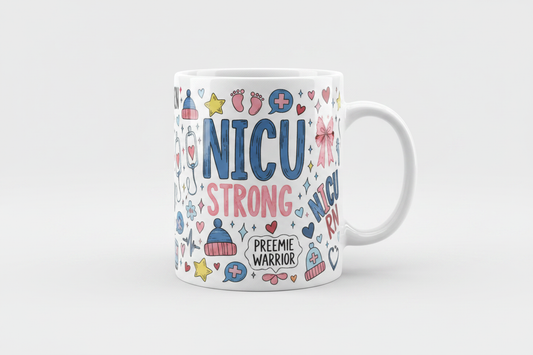 NICU Theme White Glossy Mug